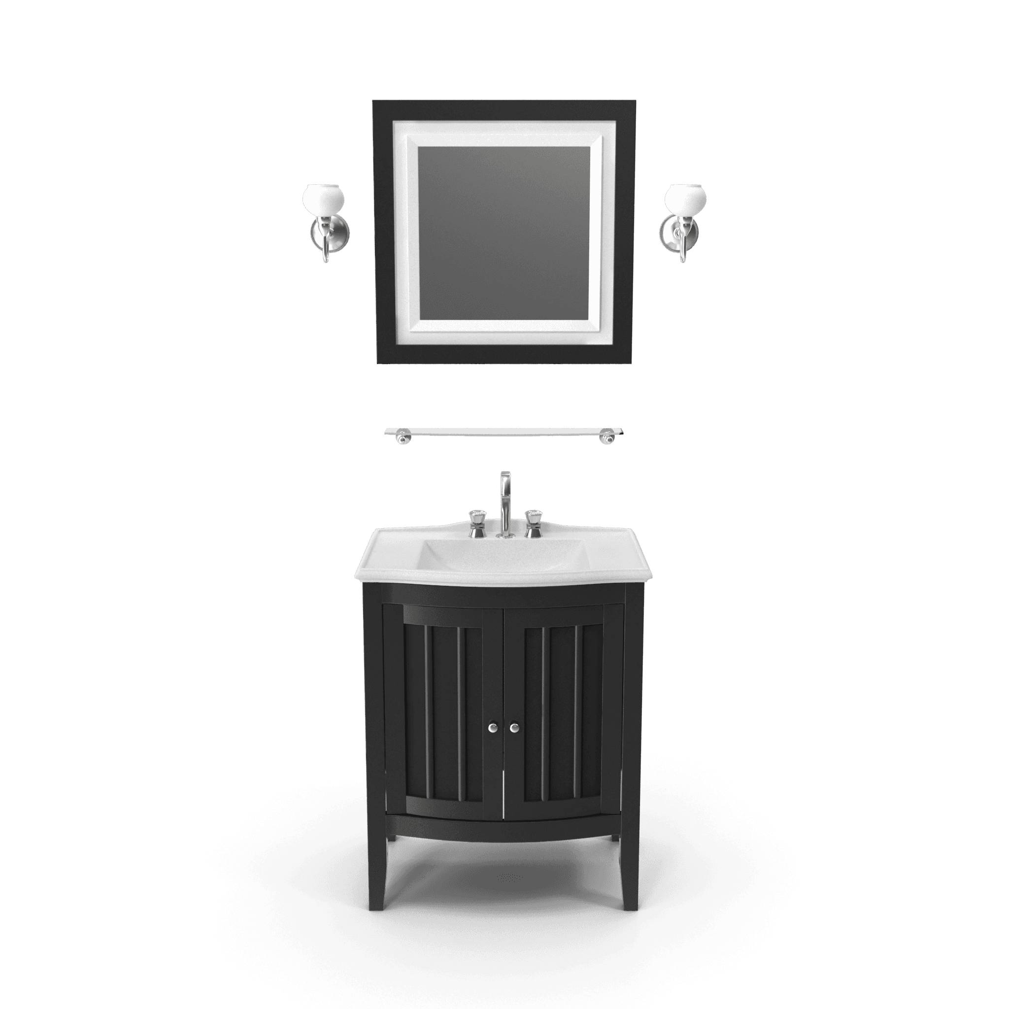 Wooden Bathroom Sink With Mirror product